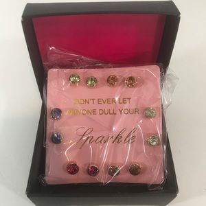 Avon Stud Earring Sparkle Set 6 Pair Boxed Set NEW